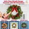 Wreath Hanger,12” Clear Wreath Hooks for Front Door,2 Pack Over the Door Easter Christmas Decoration Hangers Fall Halloween Wreaths holder,Non Scratch Wreath Hangers for Front Door Décor Welcome Sign